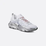 DIOR AND LEWIS HAMILTON B44 Blade Sneaker – Gradient White and Silver-Tone Mesh with Gradient White and Silver-Tone Technical Fabric