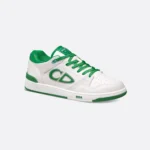 B57 Dribble Low – White and Green Smooth Calfskin with White Suede